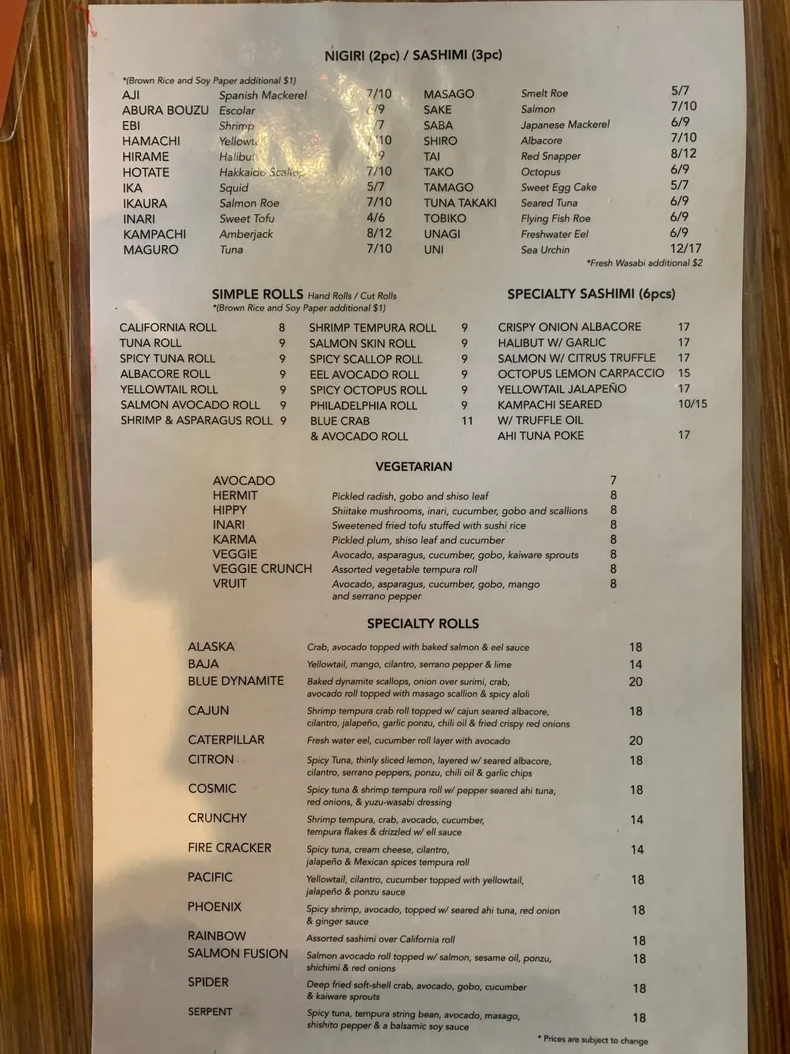 Menu 4