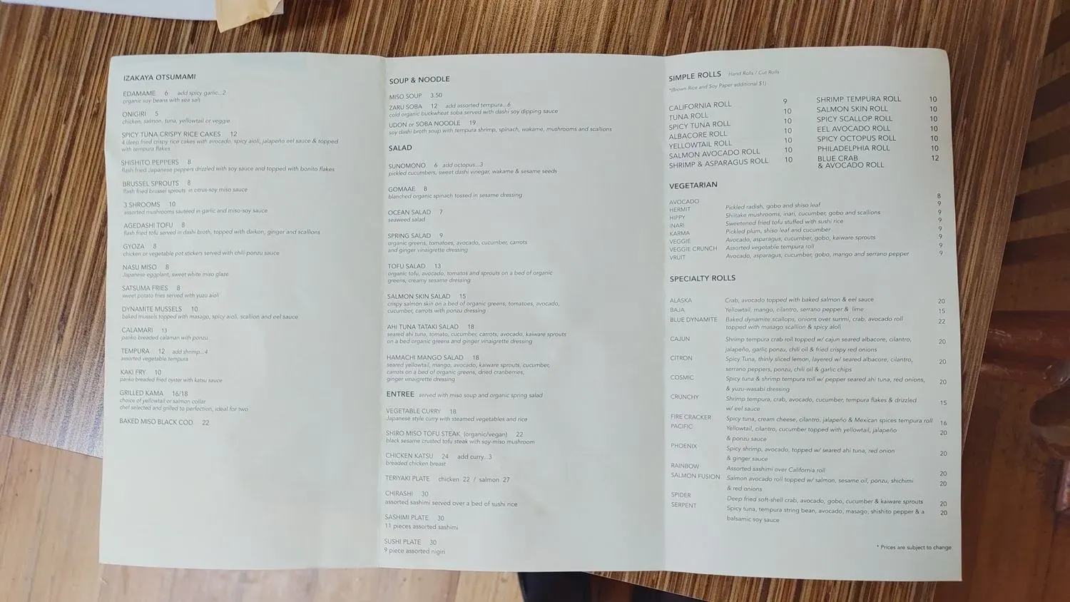 Menu 2