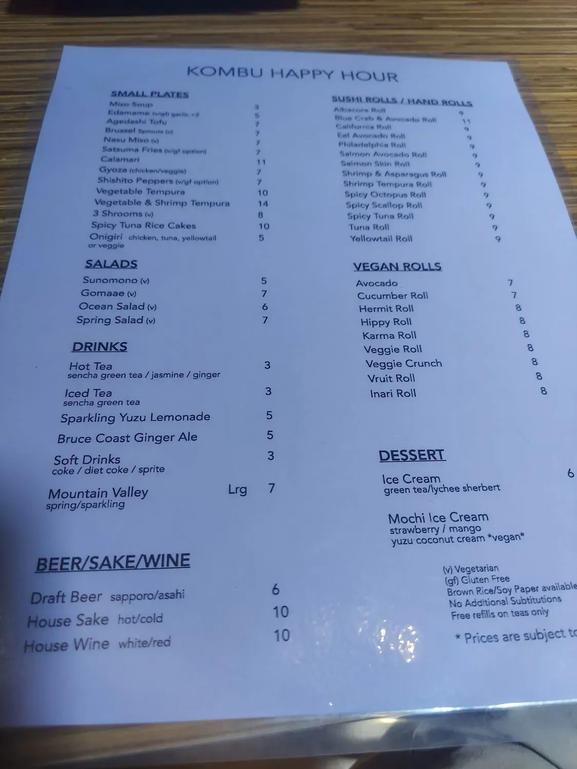 Menu 6