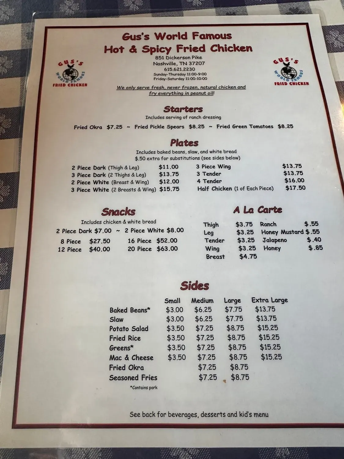 Menu 1