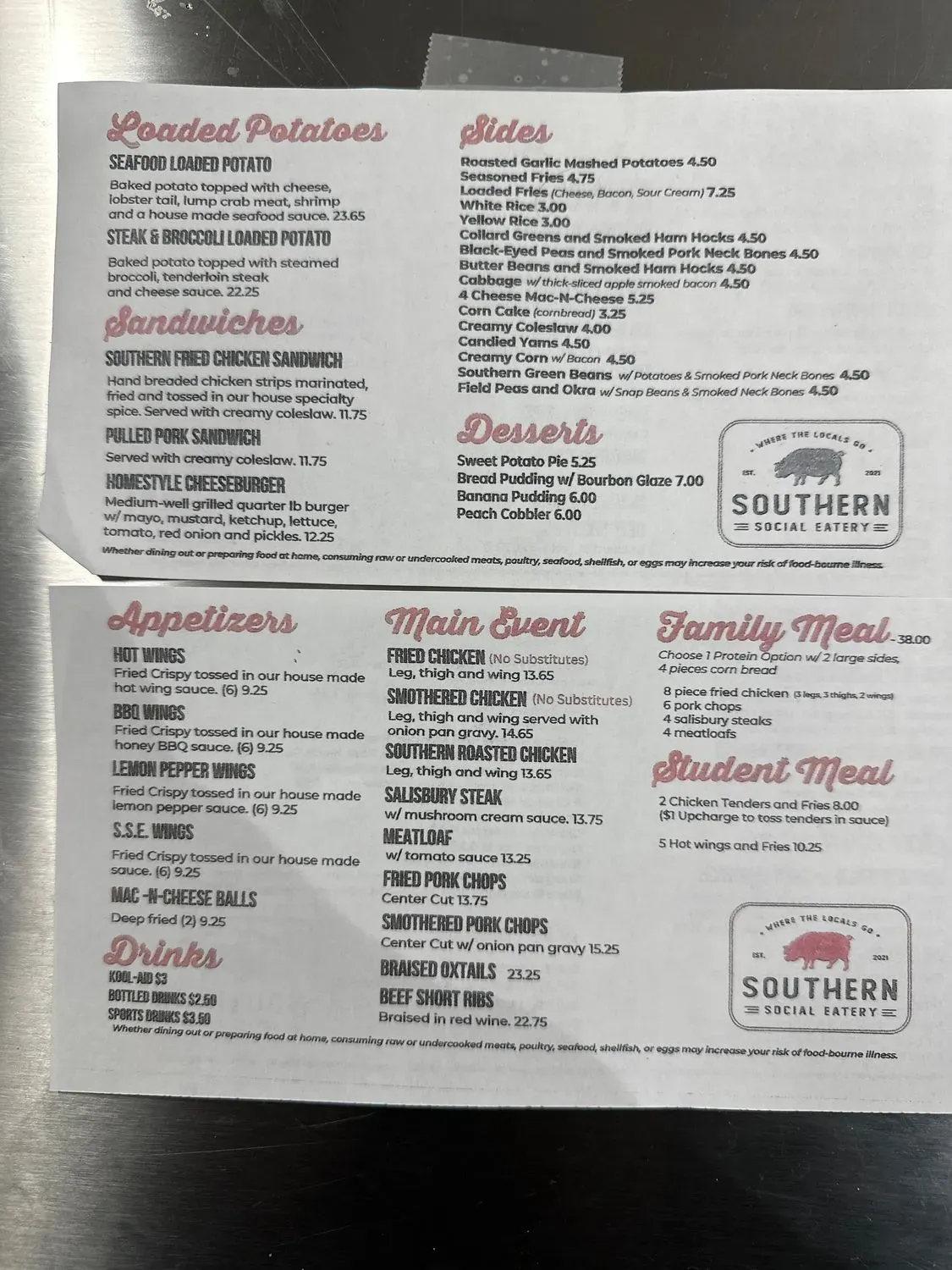 Menu 3