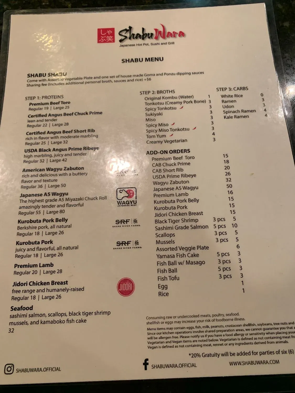 Menu 5