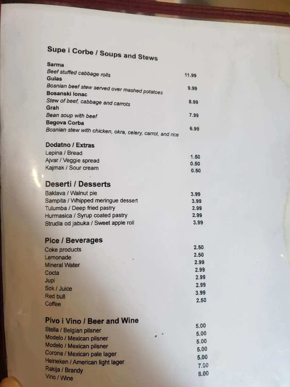 Menu 2