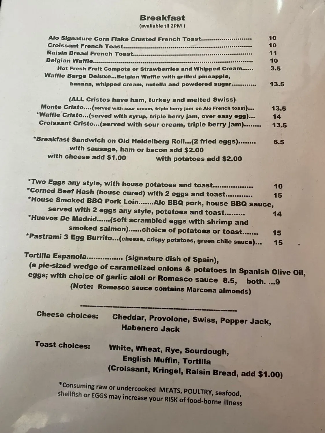 Menu 4