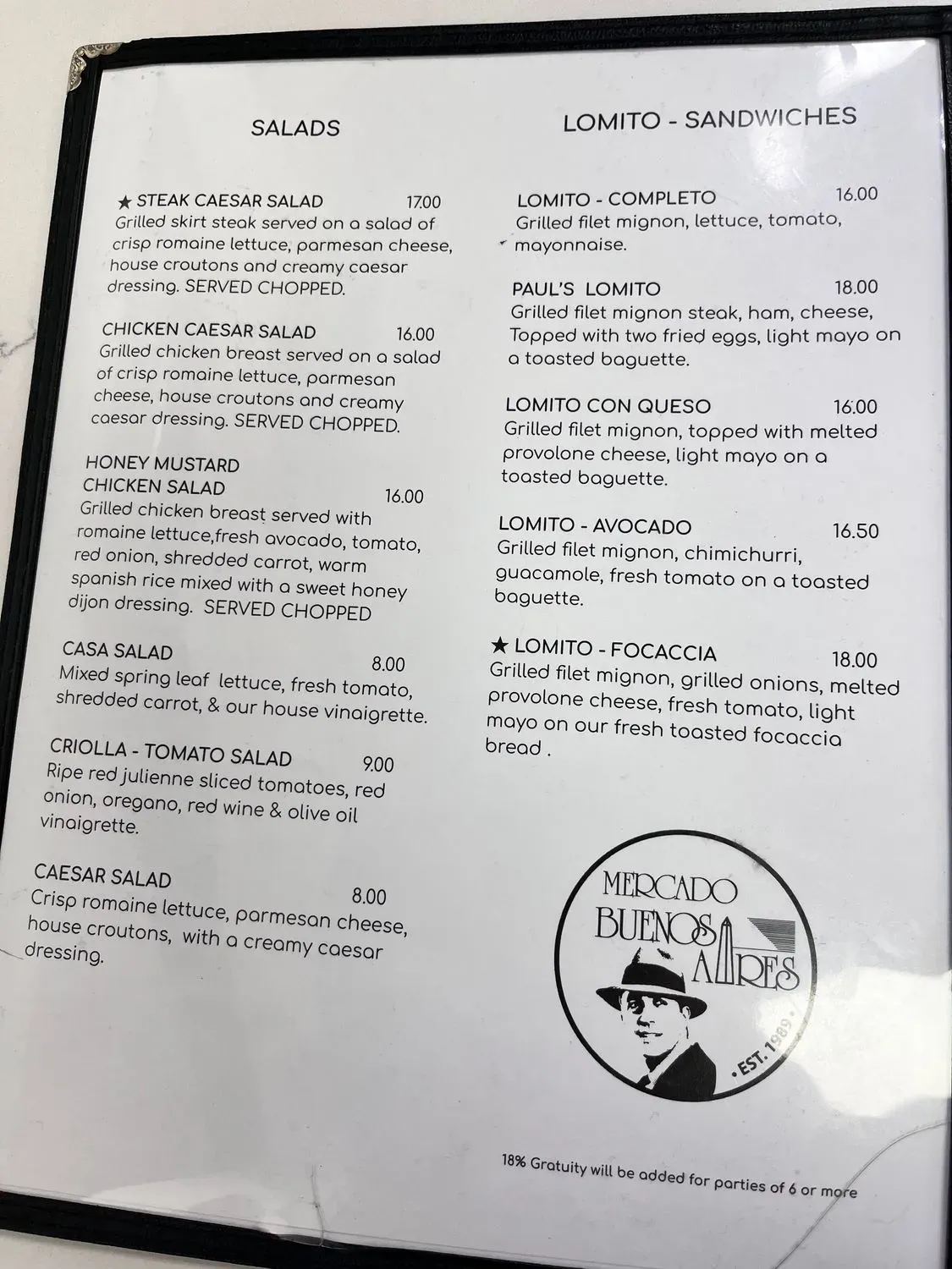 Menu 2