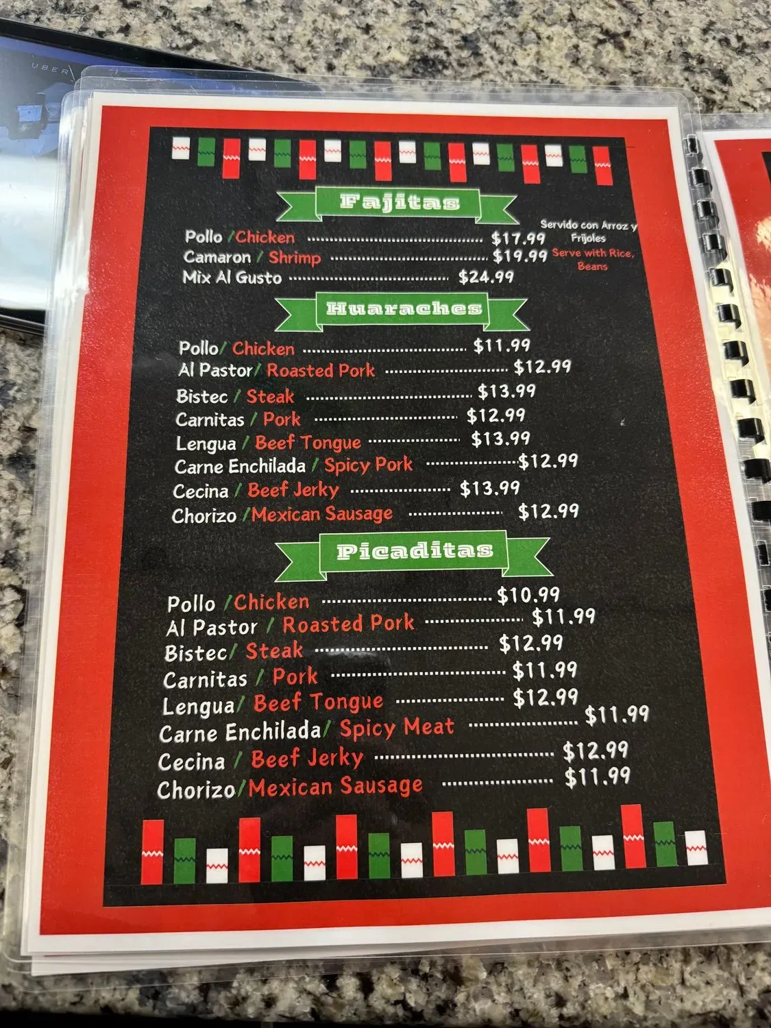 Menu 1