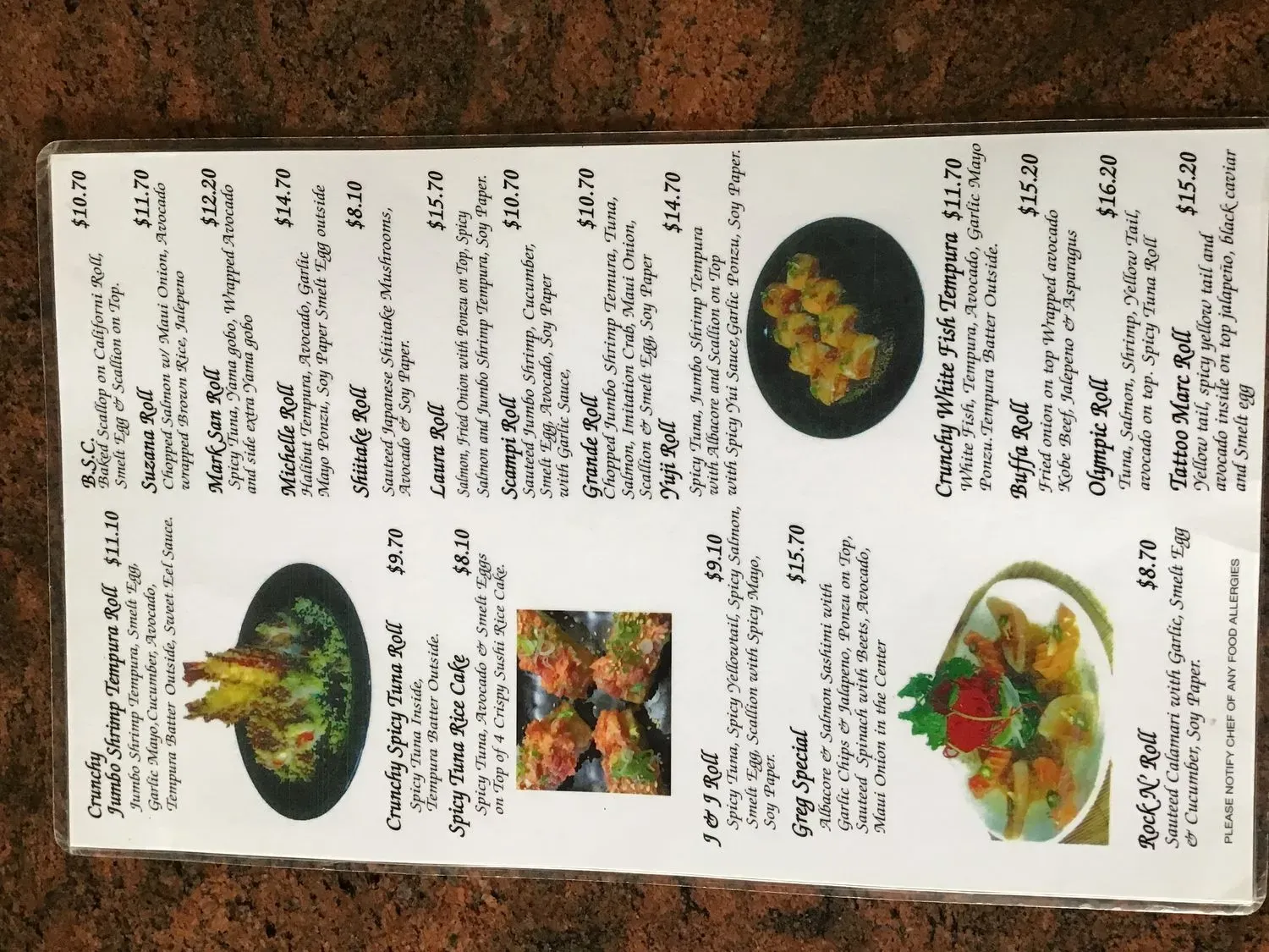 Menu 1