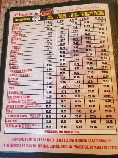 Menu 1