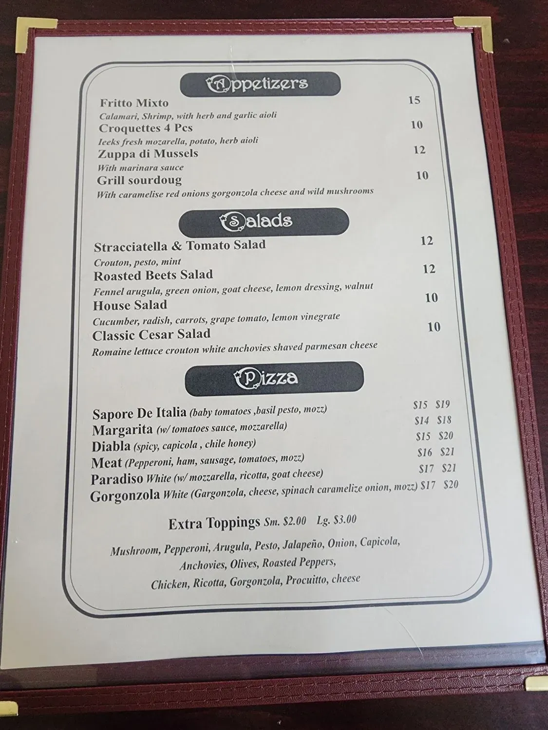 Menu 1