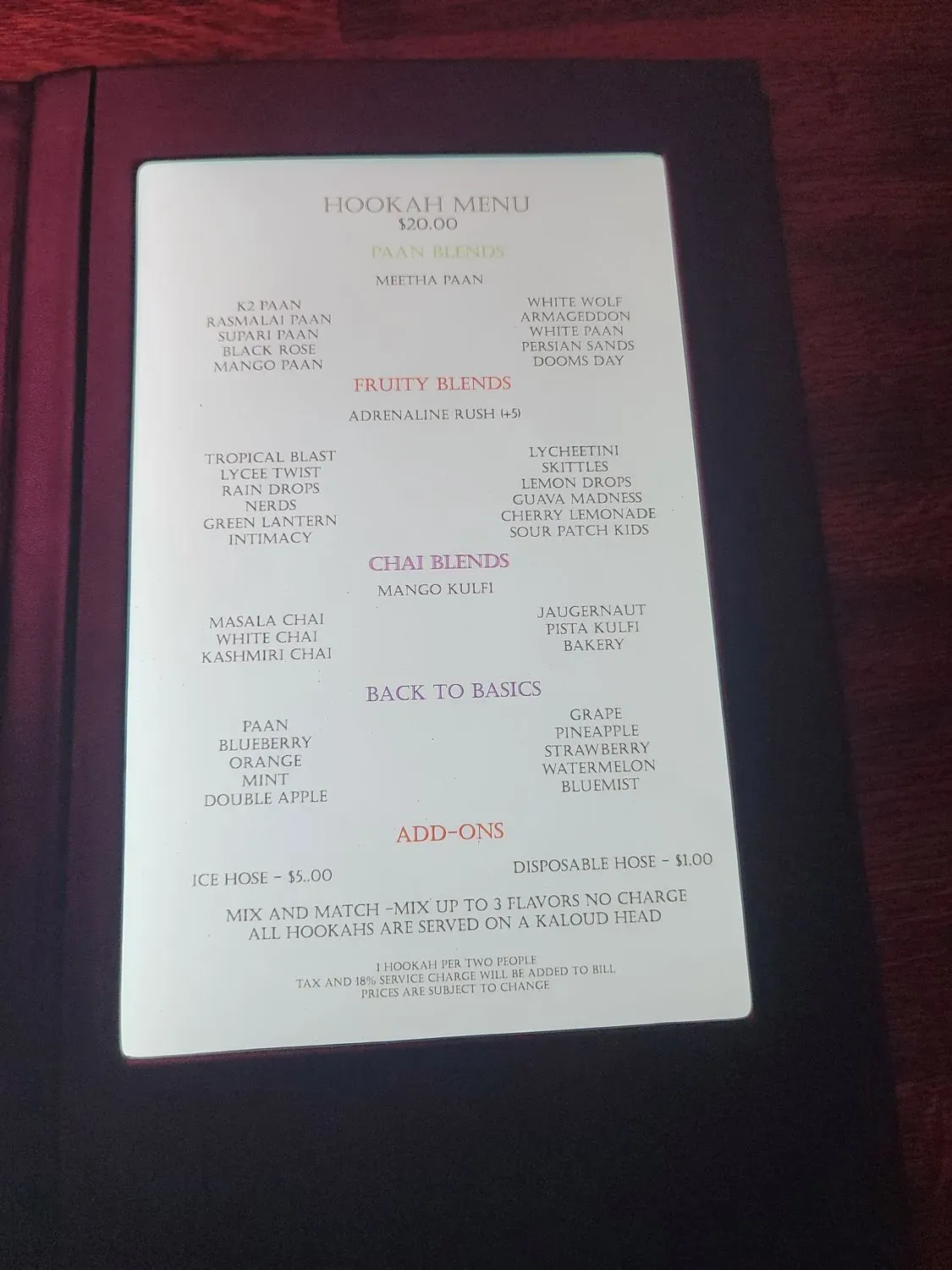 Menu 1