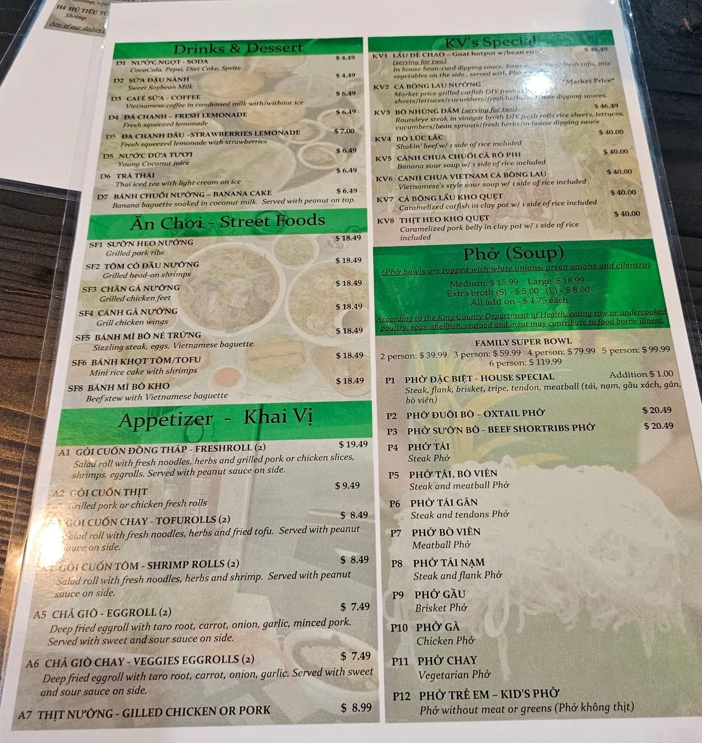 Menu 1