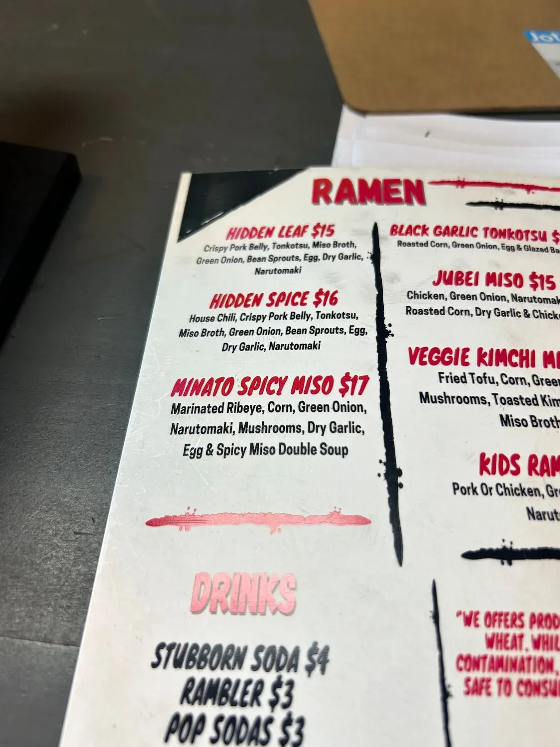 Menu 5