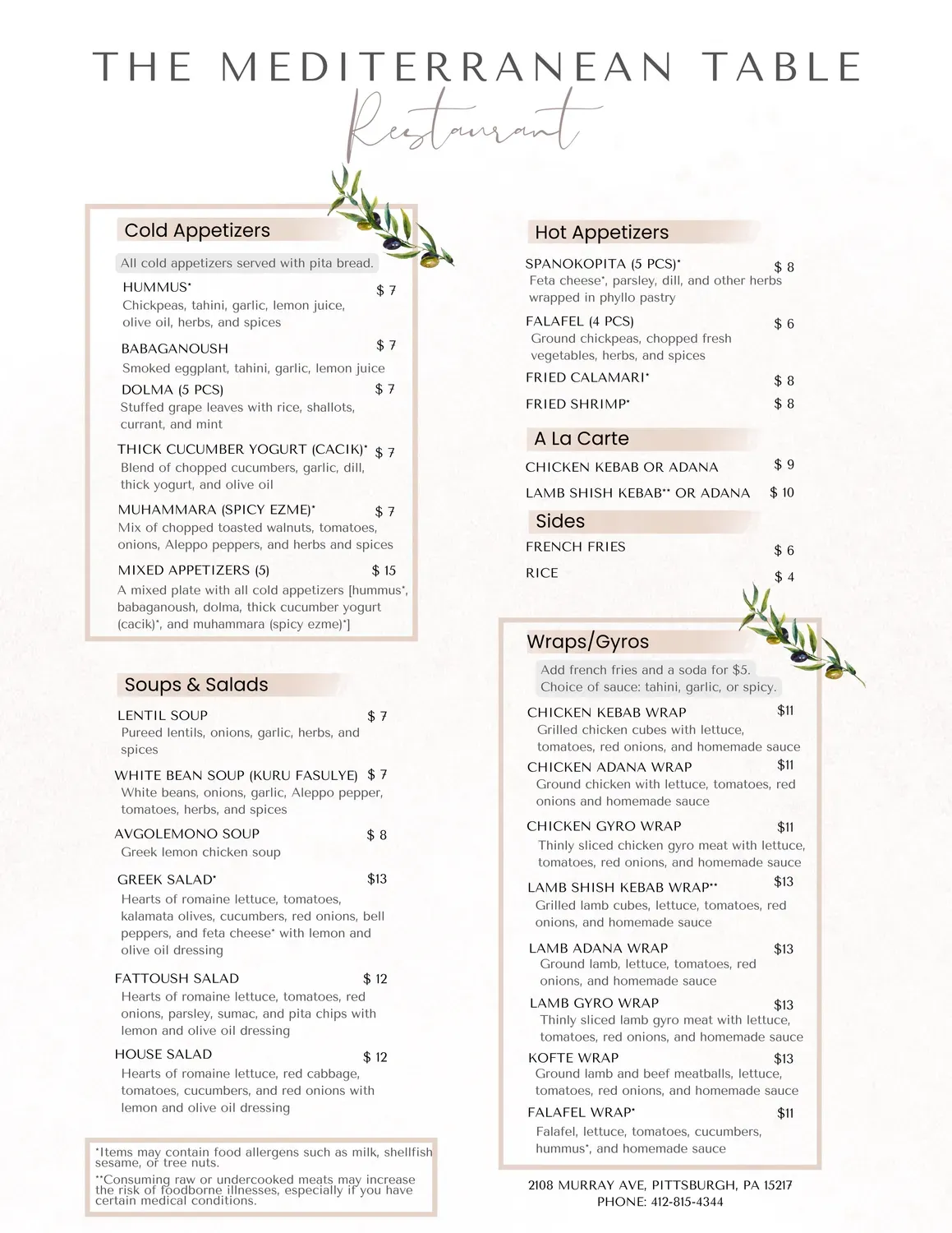 Menu 1