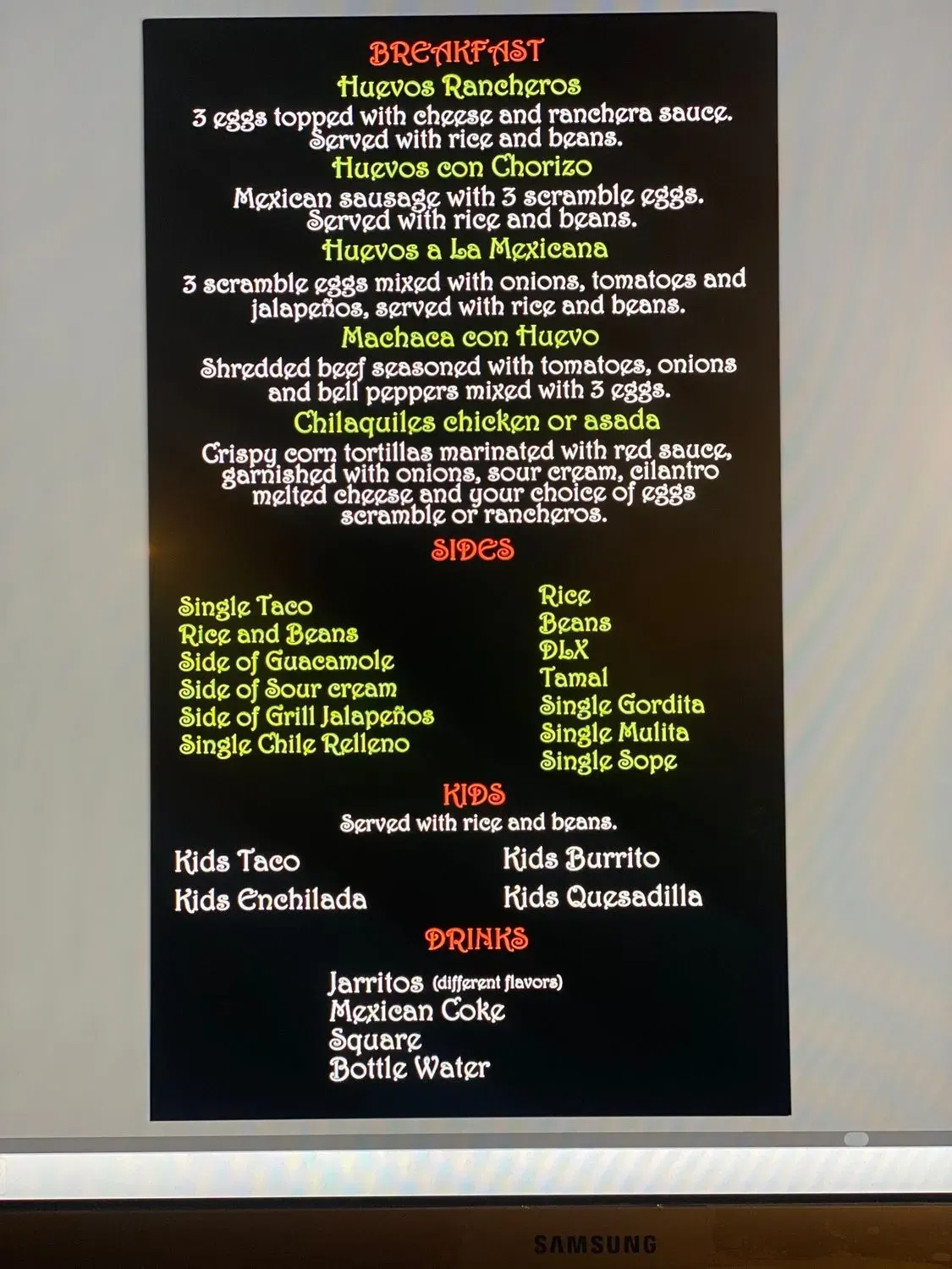 Menu 1