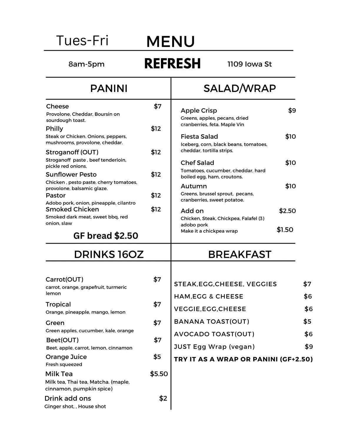 Menu 3