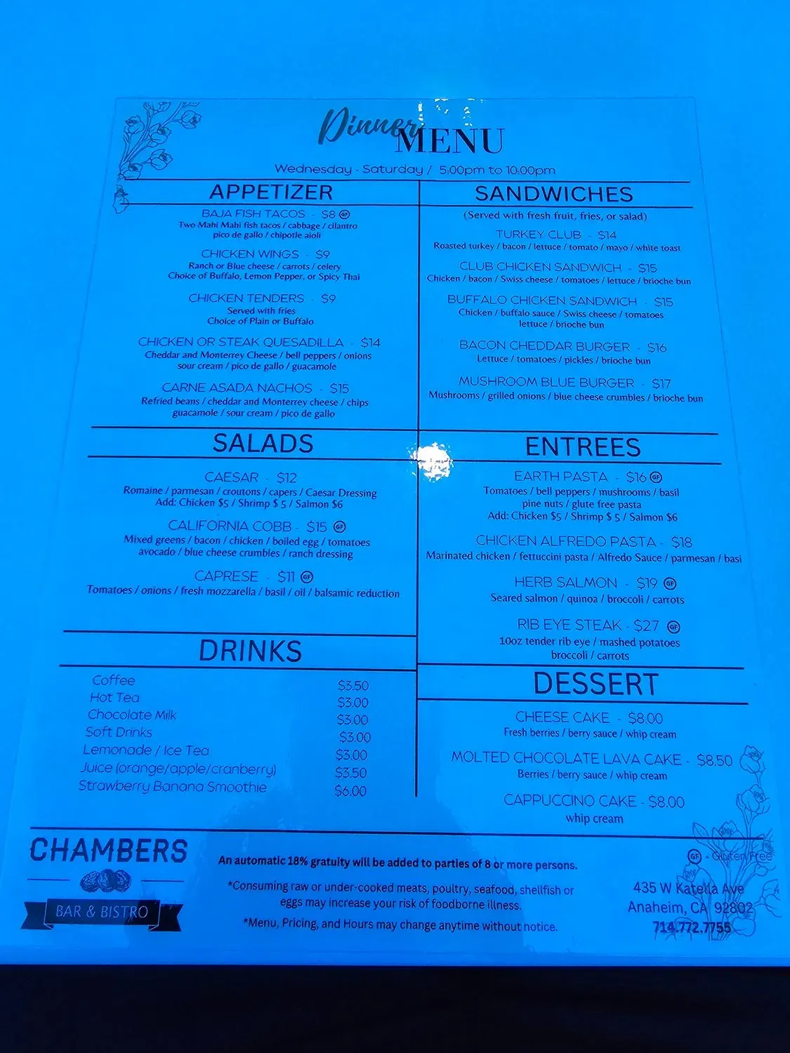 Menu 1