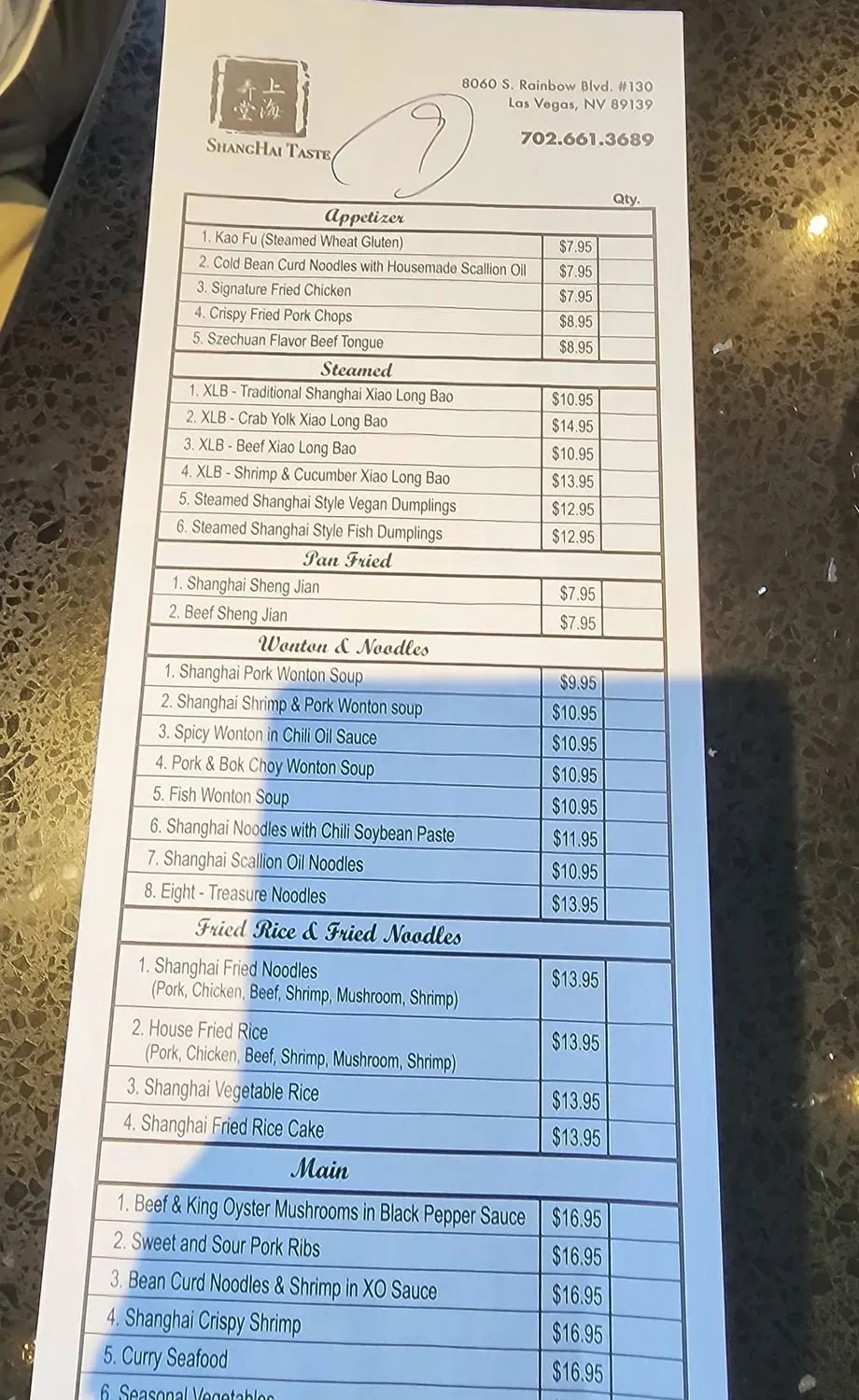 Menu 1