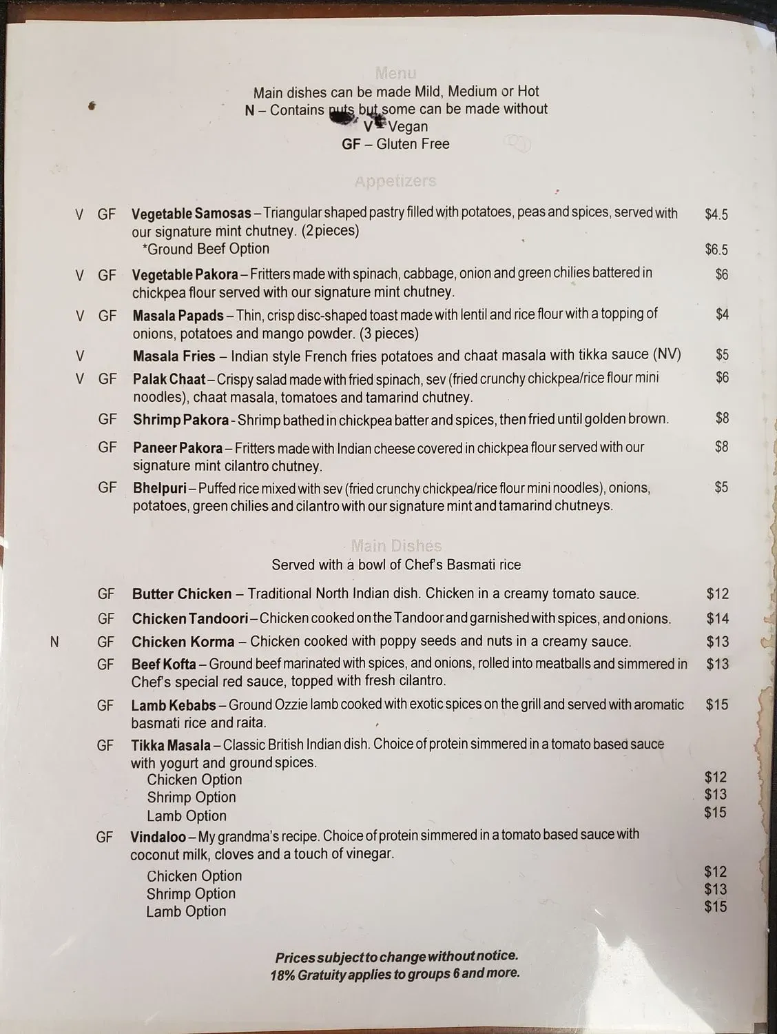 Menu 1