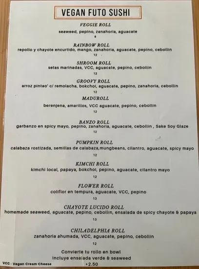 Menu 5