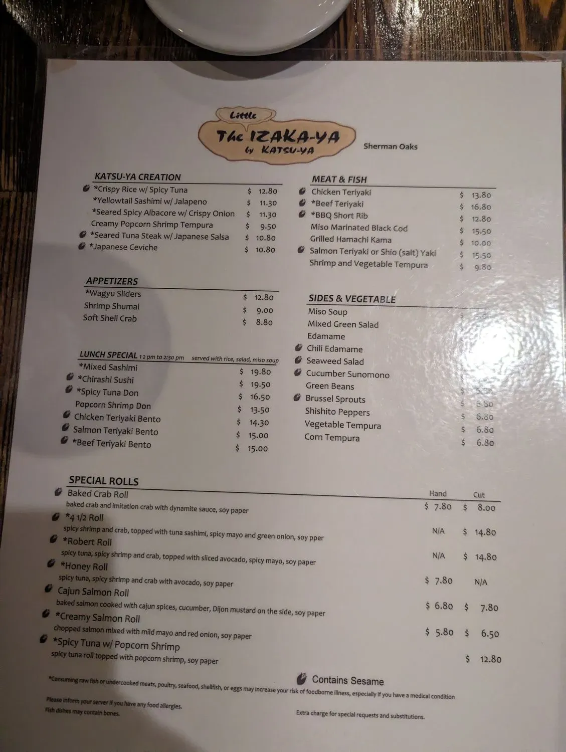 Menu 1