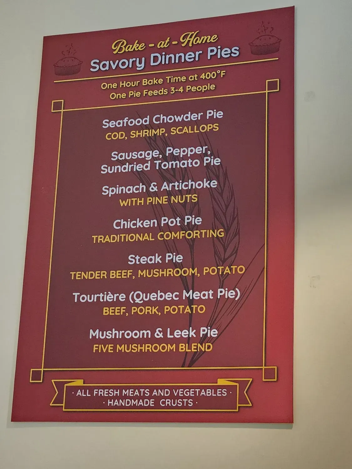 Thompson's Flour Shop Menu - Updated November 2025