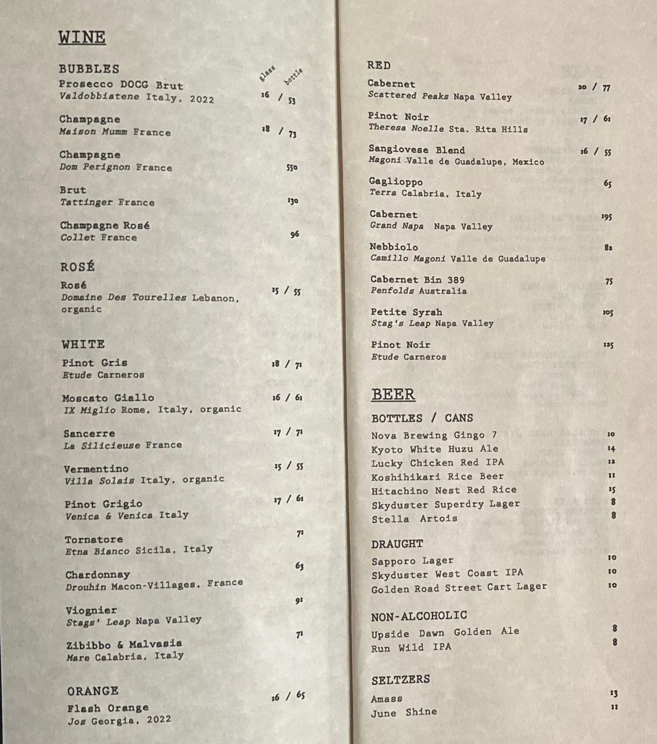 Menu 1