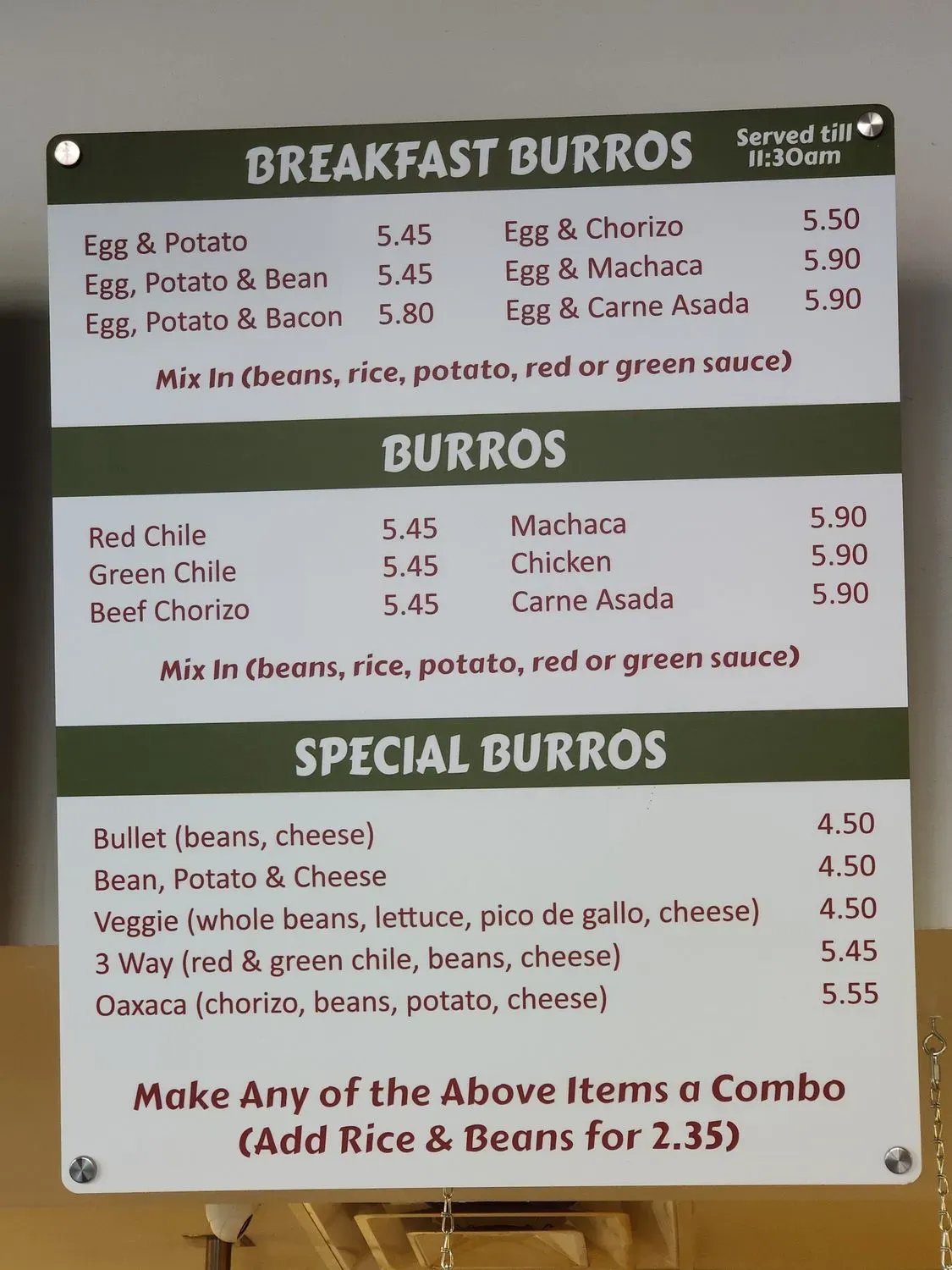 Menu 1