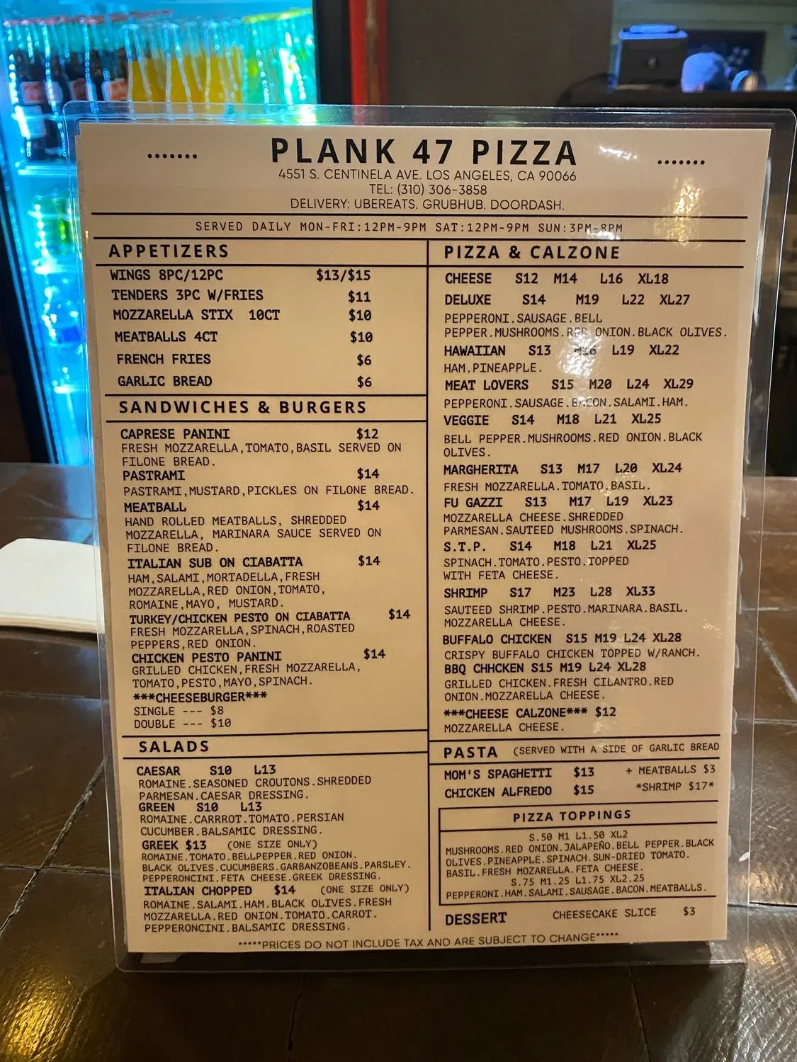 Menu 1