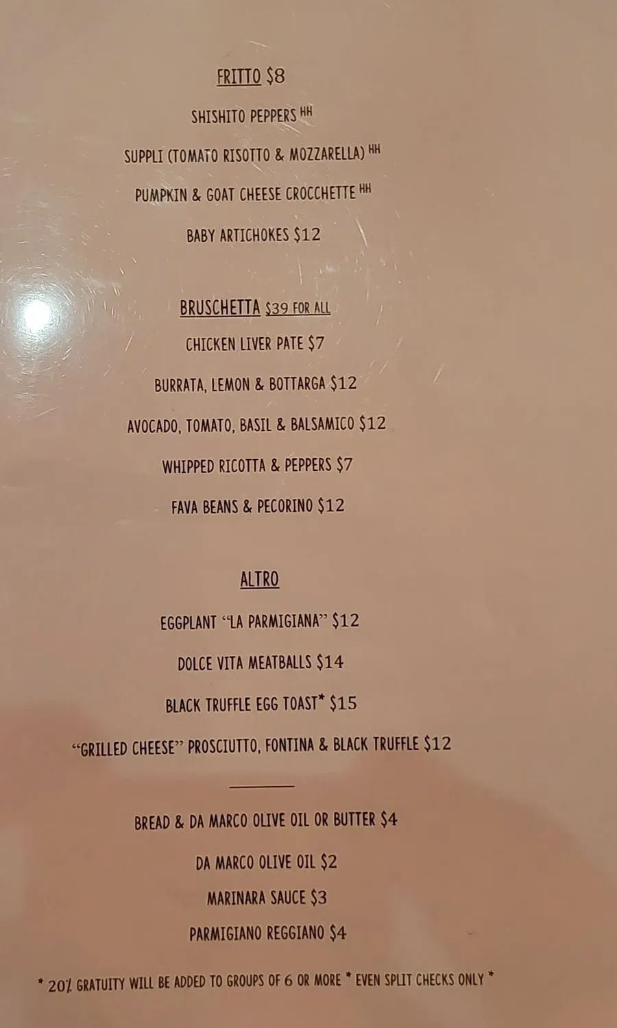 Menu 1