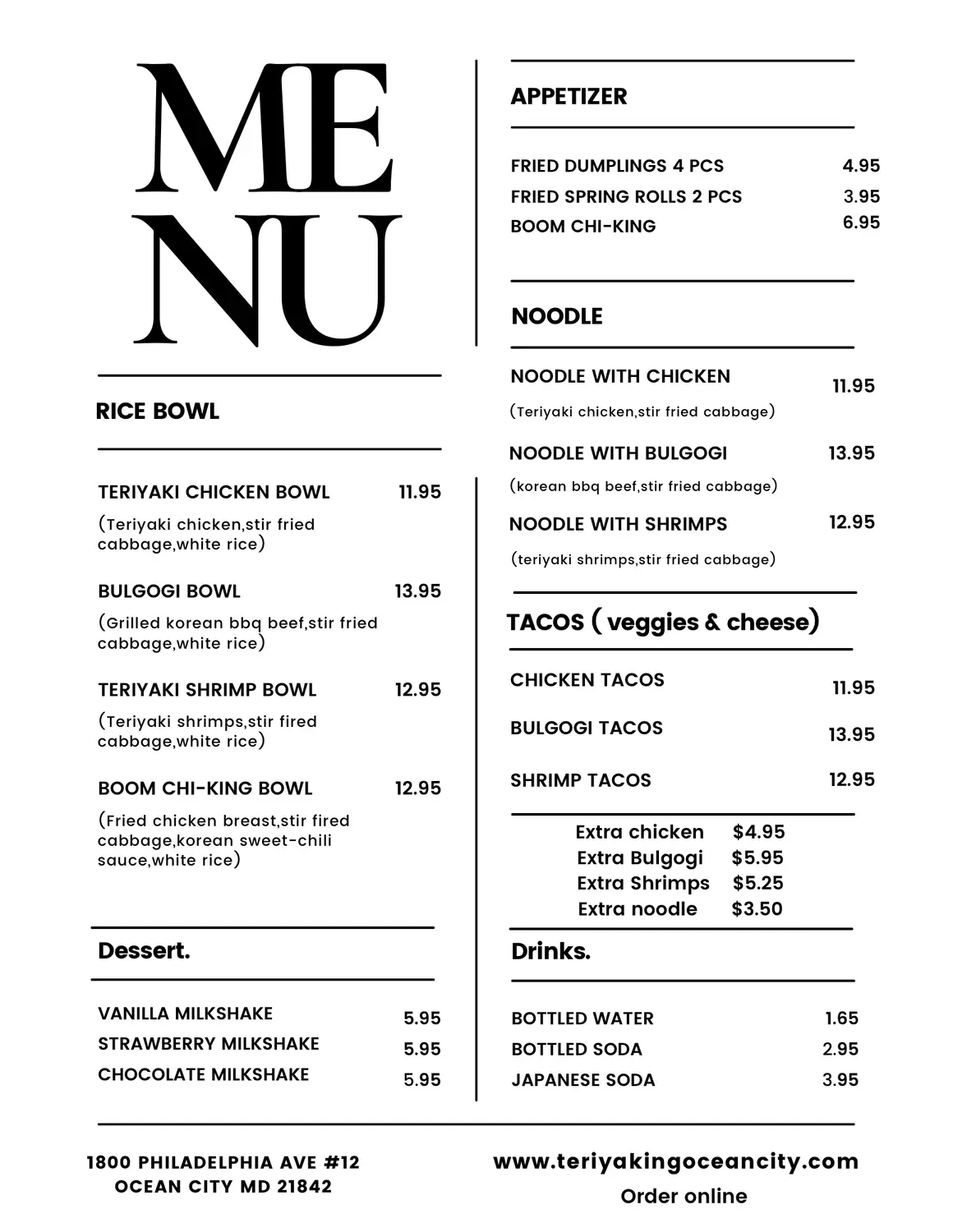 Menu 1