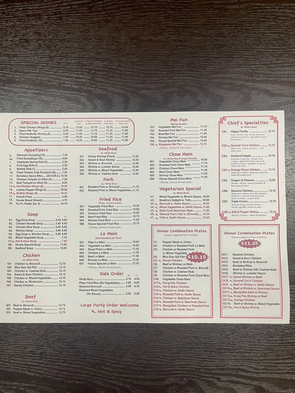 Menu 1