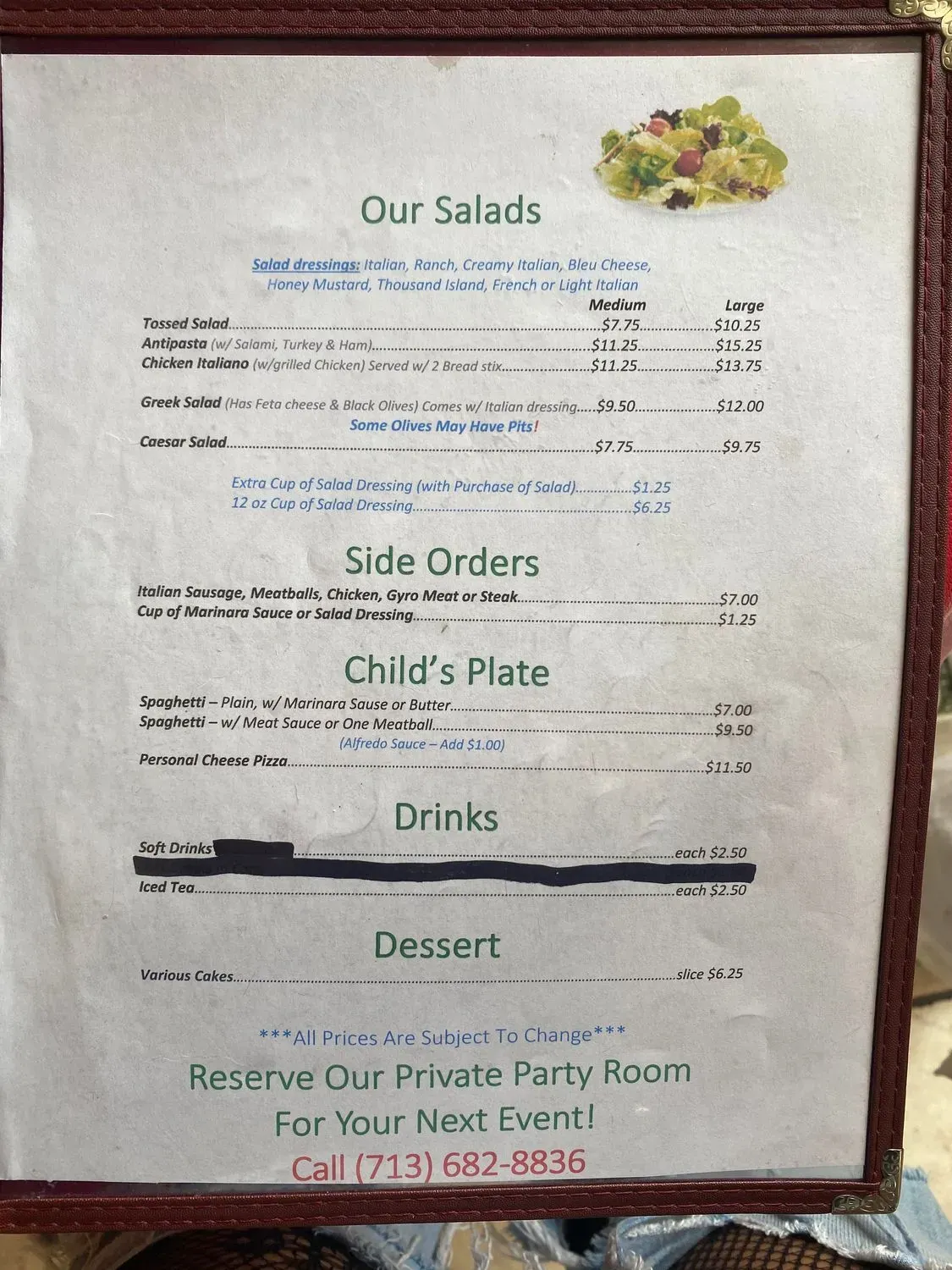 Menu 1