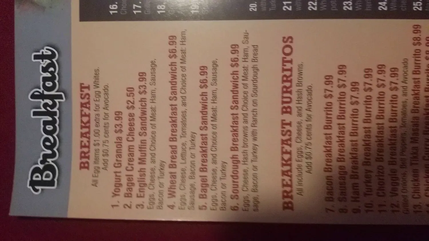 Menu 4