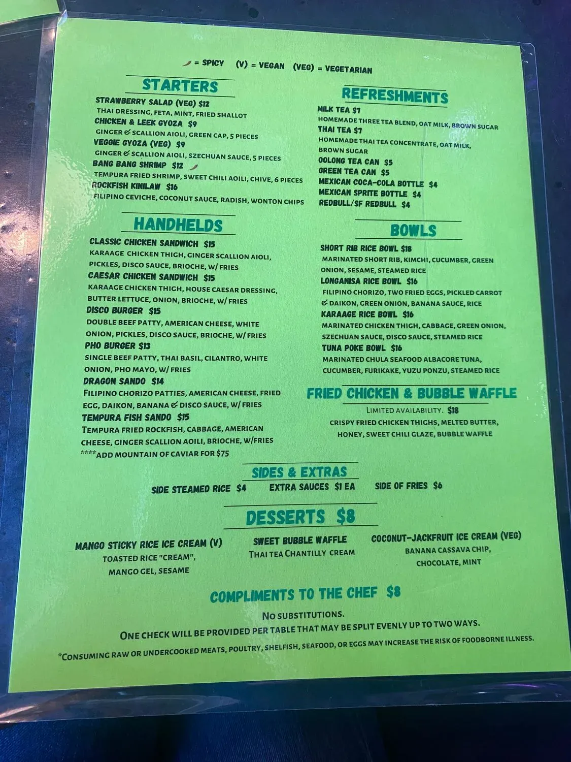 Menu 1