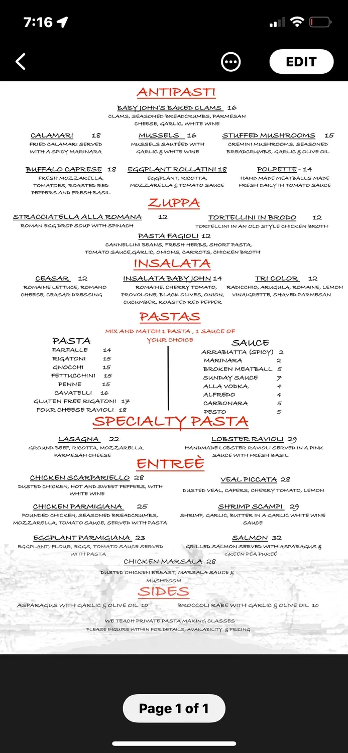 Menu 1