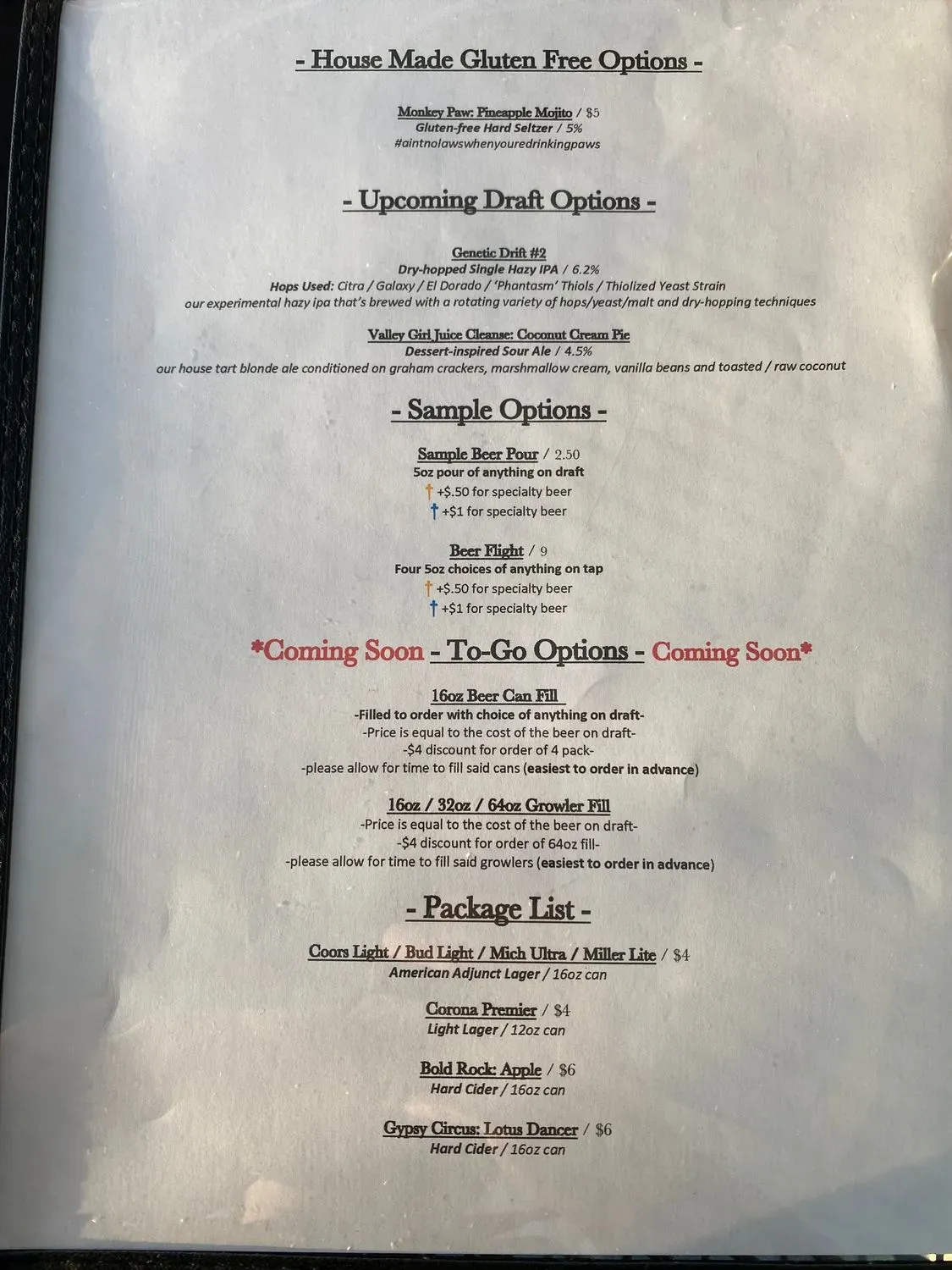 Menu 4