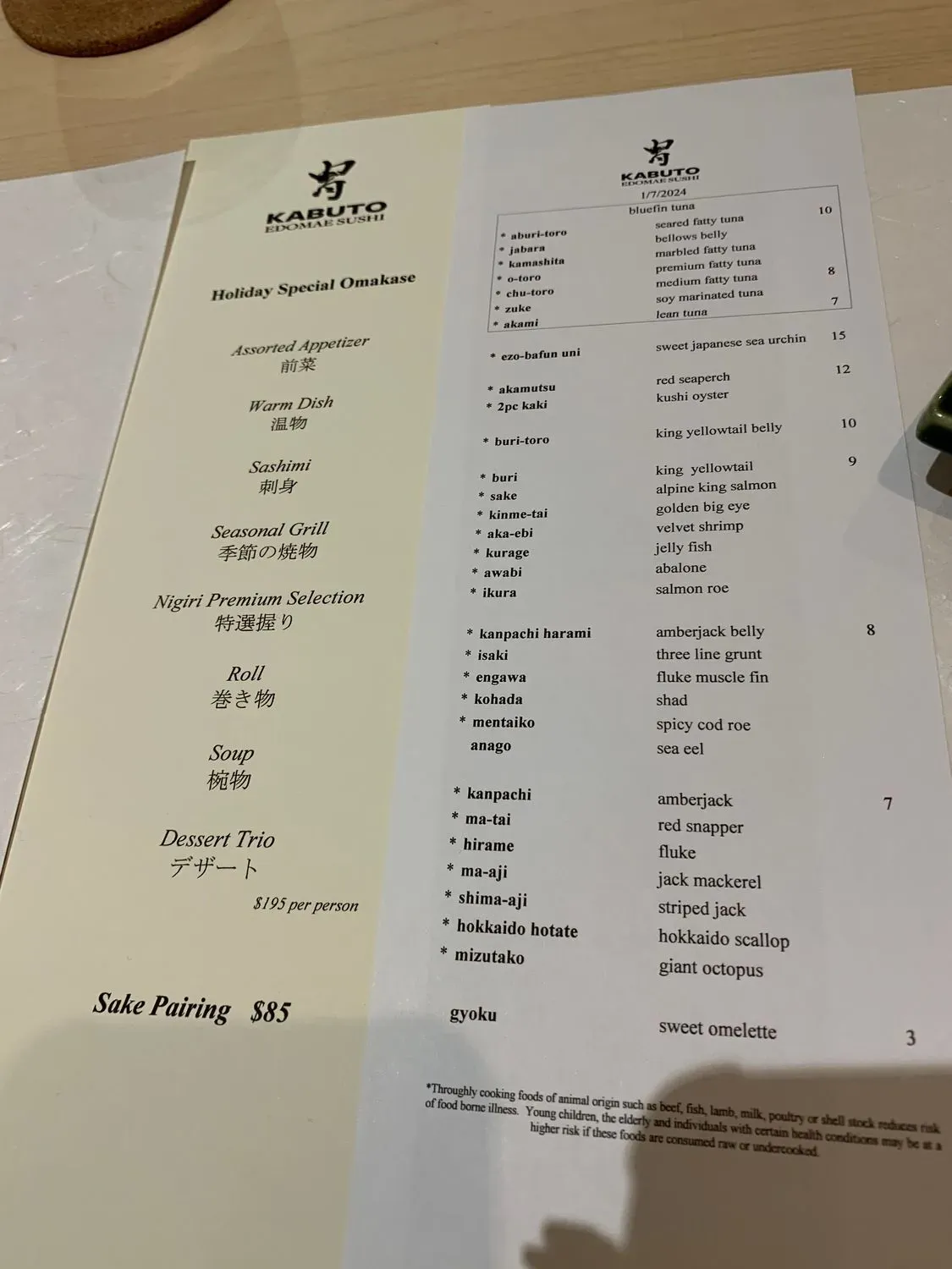 Menu 6