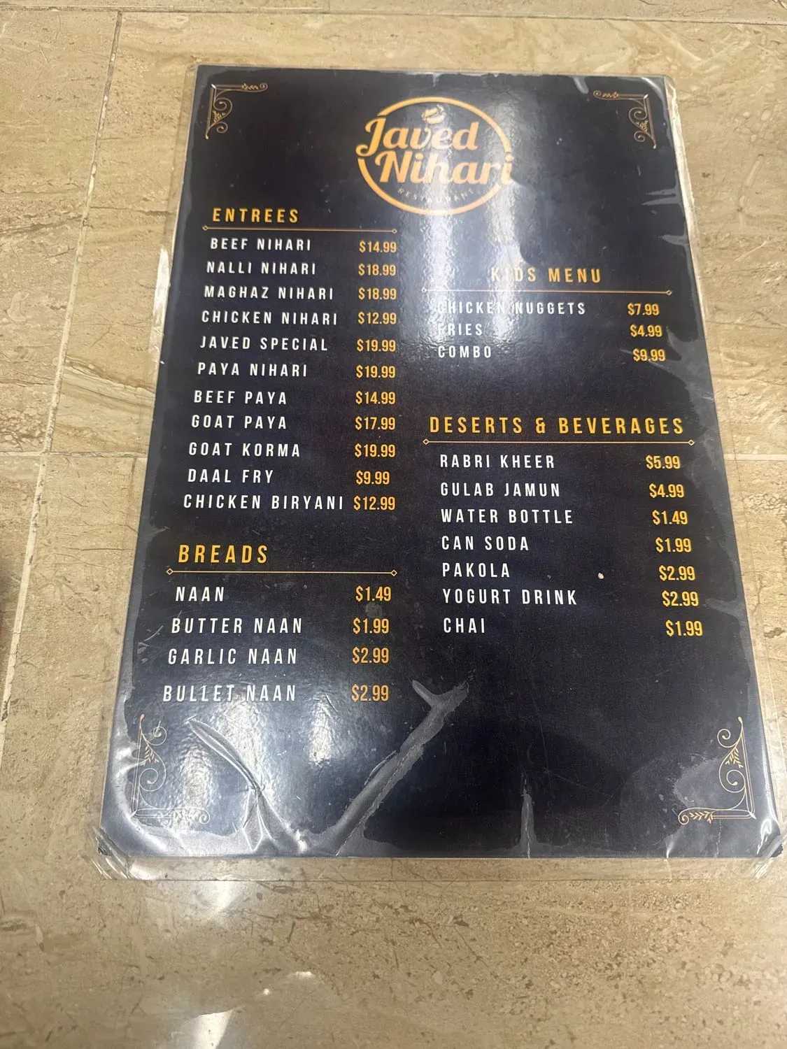 Menu 1