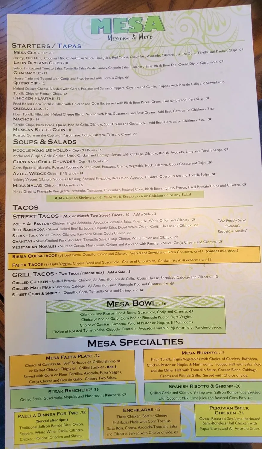 Menu 1