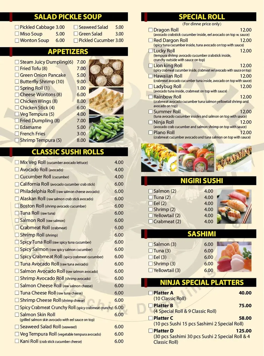 Menu 1