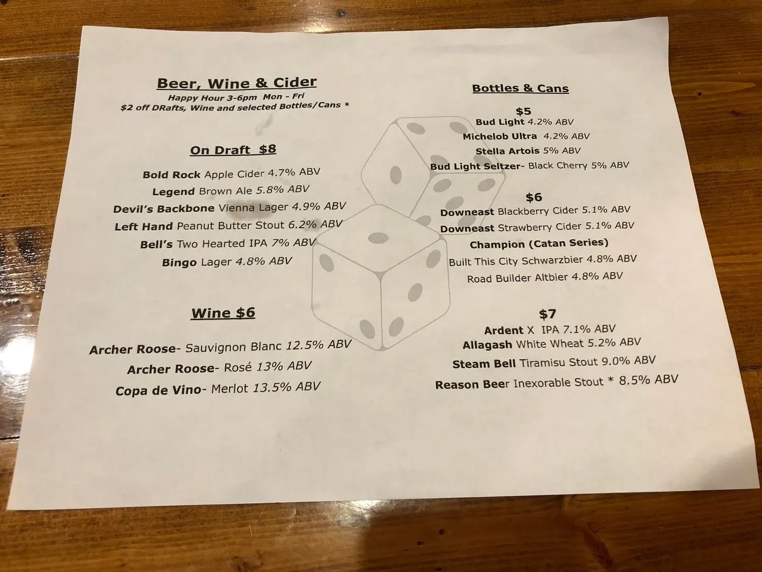 Menu 1