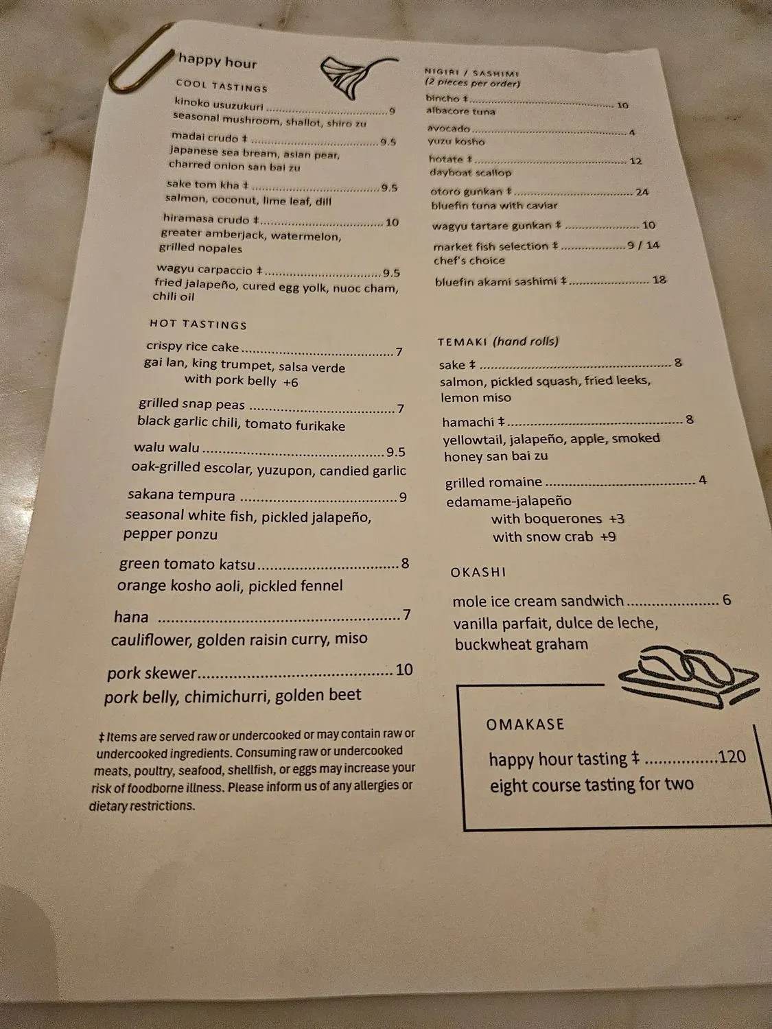 Menu 1