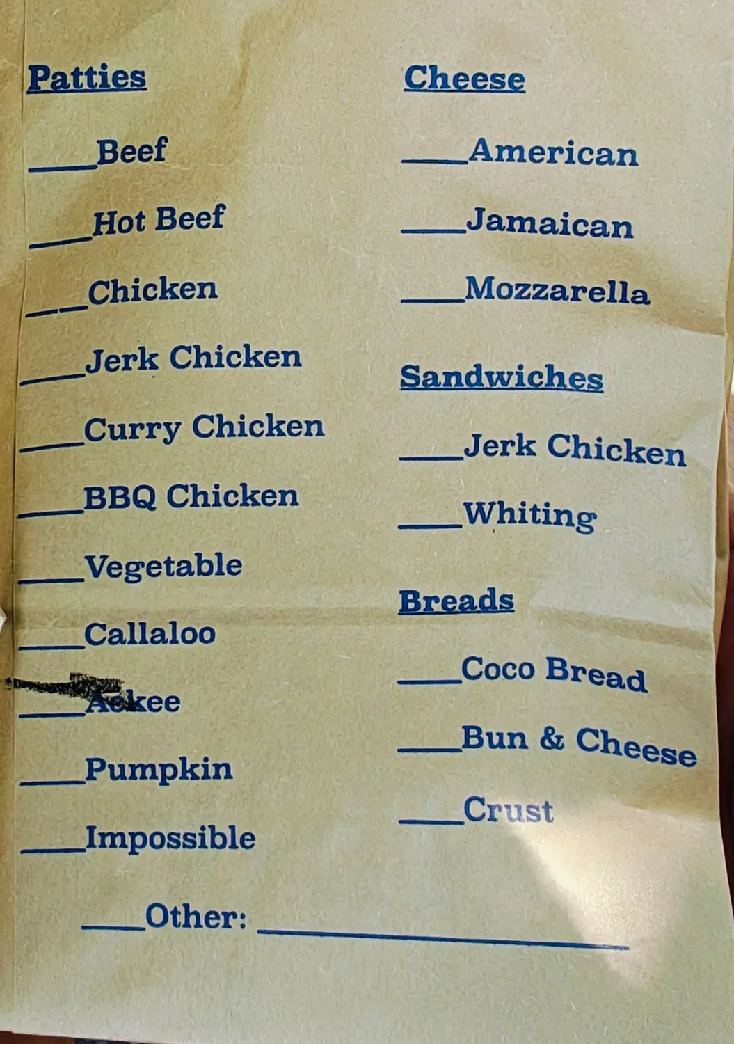 Menu 1