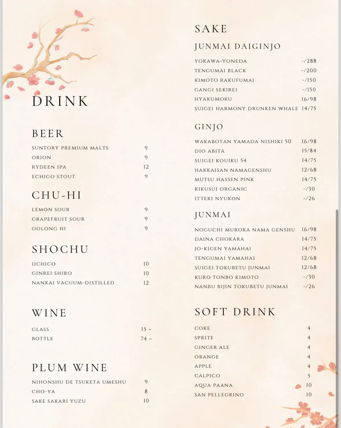 Menu 1