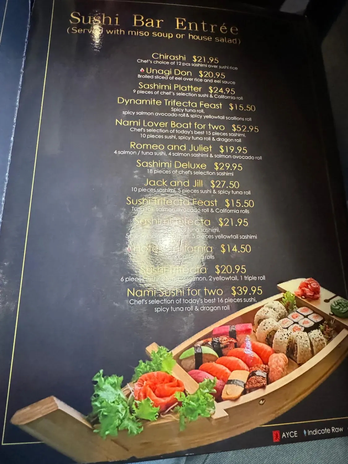 Sushi Nami - Metairie Menu - Updated November 2025
