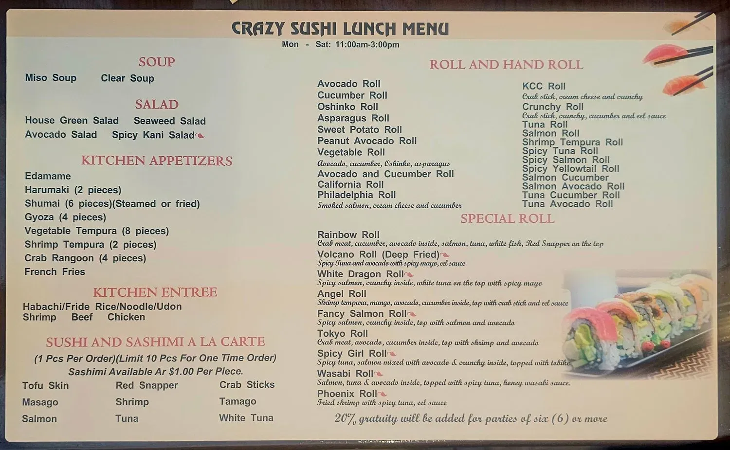 Menu 2