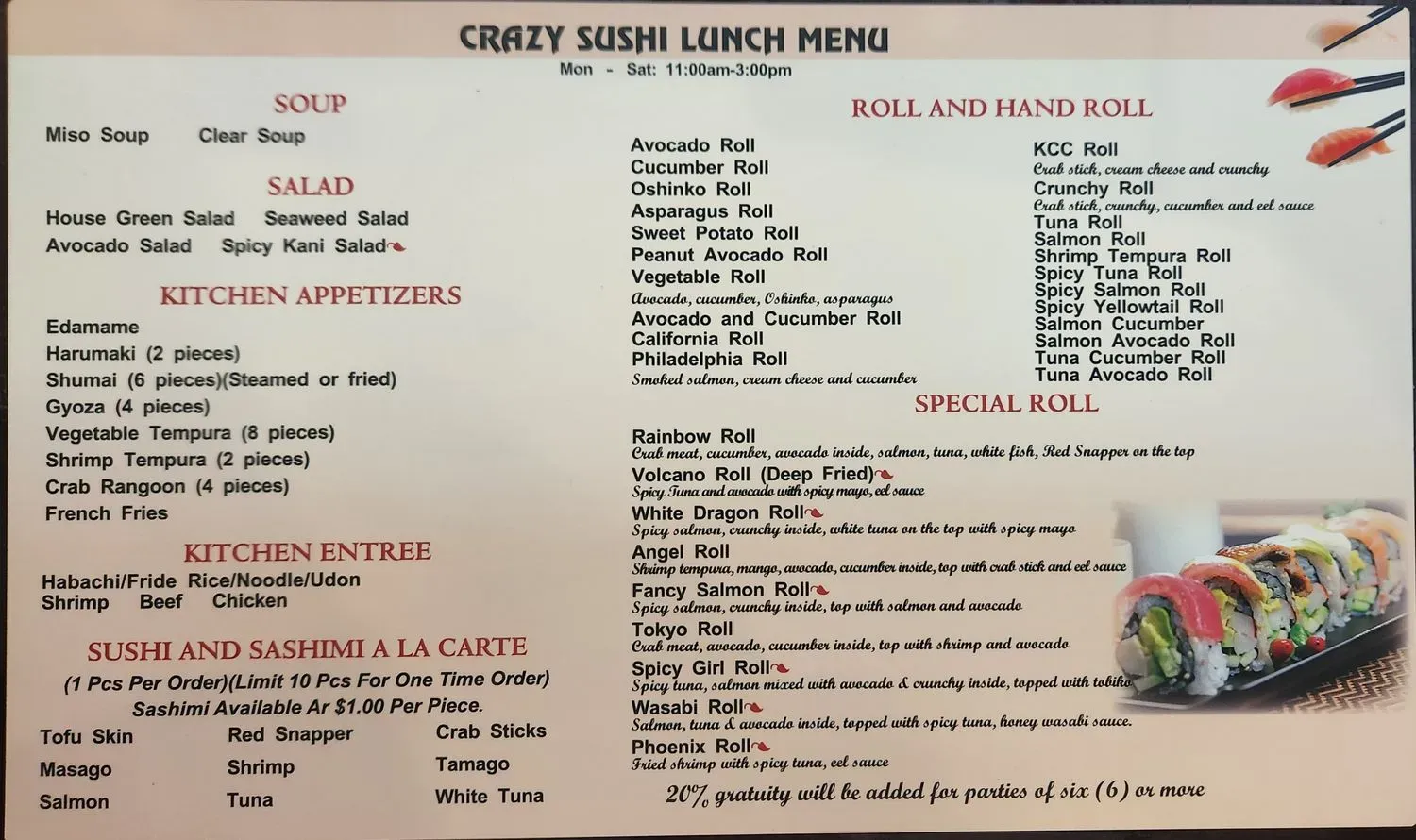 Menu 5