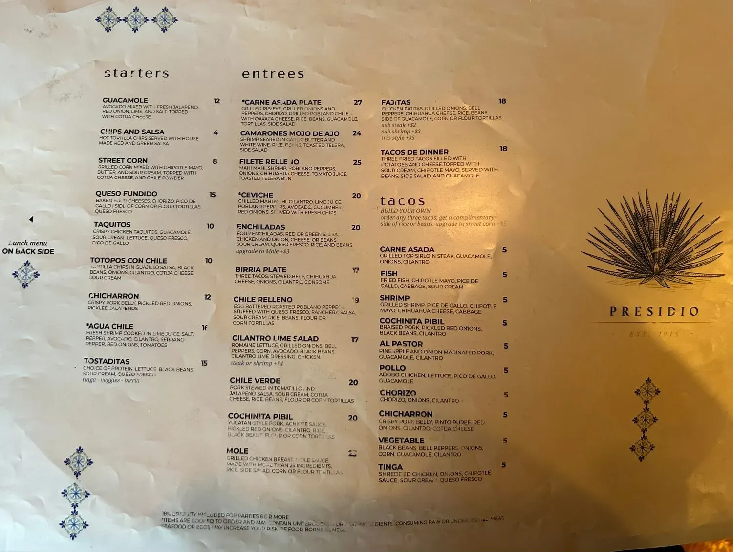 Menu 1