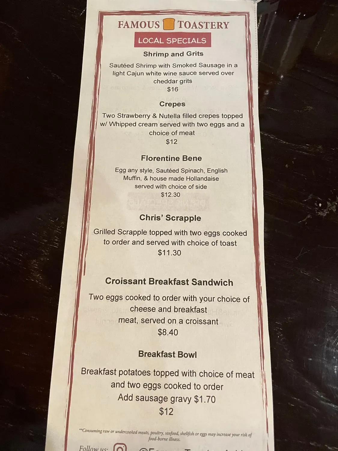 Menu 5