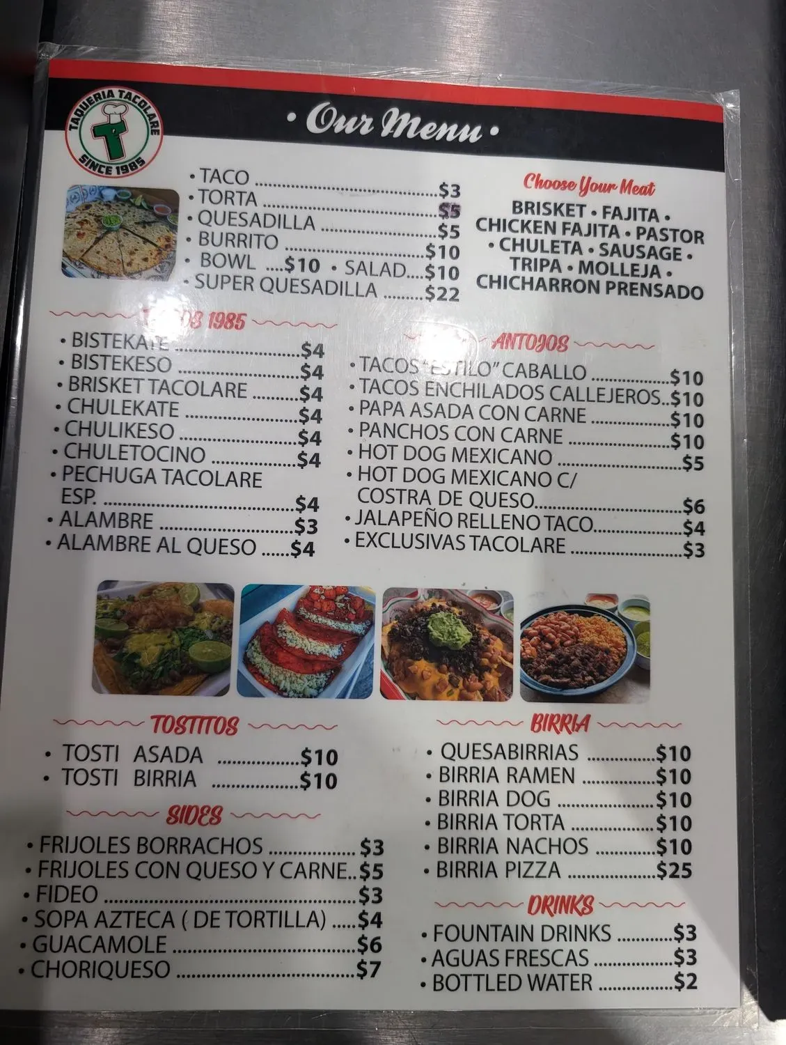 Menu 1